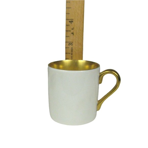 Mike and Ally Set of 6 Espresso Cups Saucers Spoons Gold Rim Porcelain Turkish - Picture 11 of 13